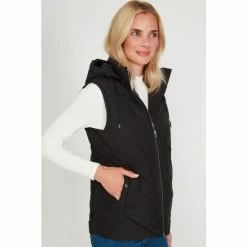 M&Co Short Chevron Black Gilet -M&Co shop unnamed file 2361