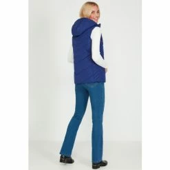 M&Co Blue Short Chevron Gilet -M&Co shop unnamed file 2372