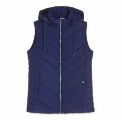 M&Co Blue Short Chevron Gilet -M&Co shop unnamed file 2373