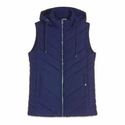 M&Co Blue Short Chevron Gilet -M&Co shop unnamed file 2374