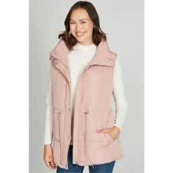 M&Co Pink Padded Boxy Gilet