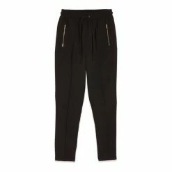 M&Co Black Zip Detail Tapered Joggers -M&Co shop unnamed file 2421