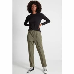 M&Co Green Zip Detail Tapered Joggers