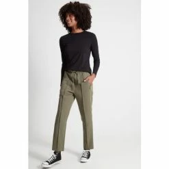 M&Co Green Zip Detail Tapered Joggers -M&Co shop unnamed file 2466