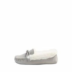 M&Co Grey Moccasin Slippers