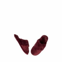 M&Co Red Quilted Slippers