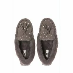 M&Co Grey Star Moccasin Slippers -M&Co shop unnamed file 2523