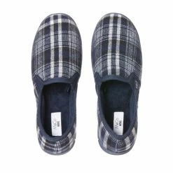 M&Co Grey Check Slippers -M&Co shop unnamed file 2527