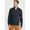 M&Co Blue Waffle Half Zip Jumper -M&Co shop unnamed file 255