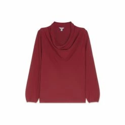 M&Co Red Cowl Neck Crepe Blouse -M&Co shop unnamed file 2556