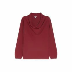 M&Co Red Cowl Neck Crepe Blouse -M&Co shop unnamed file 2557