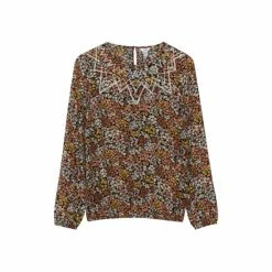 M&Co Blue Floral Bubble Hem Blouse 4 M&Co Blue Floral Bubble Hem Blouse -M&Co shop unnamed file 2572