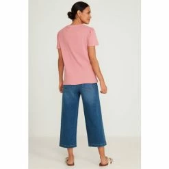 M&Co Pink Crochet Jersey Top -M&Co shop unnamed file 2576