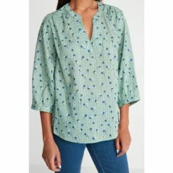 M&Co Petite Frill Detail Ditsy Blouse -M&Co shop unnamed file 2588