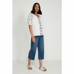 M&Co White Aztec Print Gypsy Top -M&Co shop unnamed file 2596