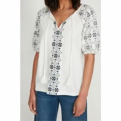 M&Co White Aztec Print Gypsy Top -M&Co shop unnamed file 2598