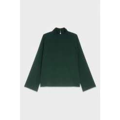 M&Co Green Long Sleeve High Neck Blouse -M&Co shop unnamed file 2606