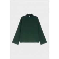 M&Co Green Long Sleeve High Neck Blouse -M&Co shop unnamed file 2607