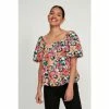 M&Co Black Bright Floral Top