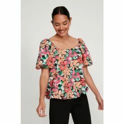 M&Co Black Bright Floral Top -M&Co shop unnamed file 2610