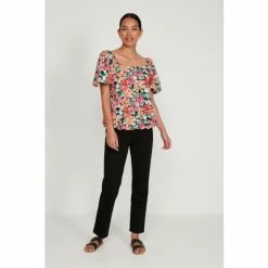 M&Co Black Bright Floral Top -M&Co shop unnamed file 2612