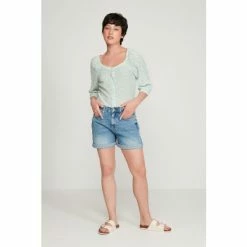 M&Co Petite Sweetheart Green Blouse