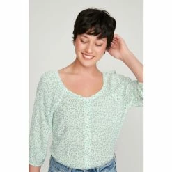 M&Co Petite Sweetheart Green Blouse -M&Co shop unnamed file 2638