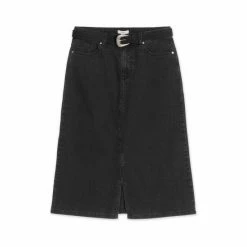 M&Co Black Denim Belted Skirt -M&Co shop unnamed file 2656