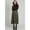 M&Co Green PU Midi Skirt -M&Co shop unnamed file 2662