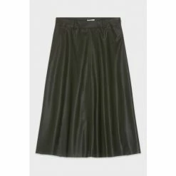 M&Co Green PU Midi Skirt -M&Co shop unnamed file 2665
