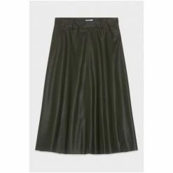 M&Co Green PU Midi Skirt -M&Co shop unnamed file 2666