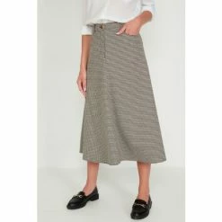 M&Co Black Dogtooth A-Line Skirt -M&Co shop unnamed file 2694