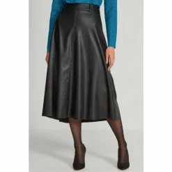 M&Co Black PU Midi Skirt -M&Co shop unnamed file 2701