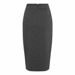 M&Co Grey Button Bengaline Pencil Skirt -M&Co shop unnamed file 2721