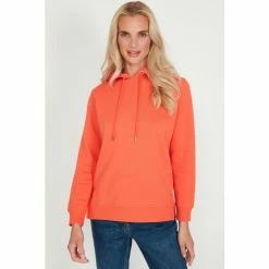 M&Co Orange Basic Plain Hoodie