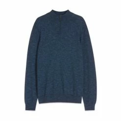 M&Co Blue Half Zip Knit Jumper -M&Co shop unnamed file 274