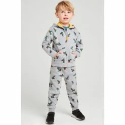 M&Co Grey Dinosaur Skateboard Hoodie