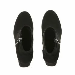 M&Co Suedette Zip Ankle Black Boots -M&Co shop unnamed file 2799