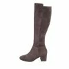 M&Co Grey Knee High Heeled Boots -M&Co shop unnamed file 2801