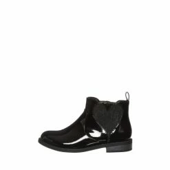 M&Co Patent Ankle Black Boots