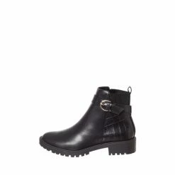 M&Co Flat Buckle Black Boots