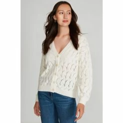 M&Co Cream Crochet Cardigan