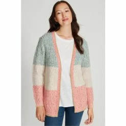 M&Co Pink Colourblock Cardigan