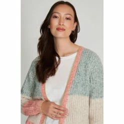 M&Co Pink Colourblock Cardigan -M&Co shop unnamed file 2871