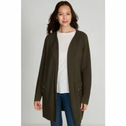 M&Co Green Ring Pocket Coatigan