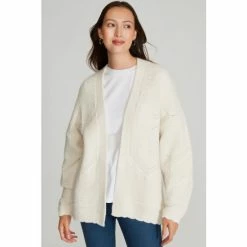 M&Co Cream Longline Textured Cardigan