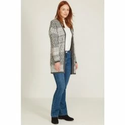M&Co Grey Aztec Longline Cardigan -M&Co shop unnamed file 2893