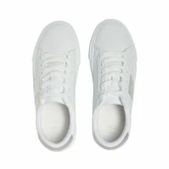 M&Co White Silver PU Metallic Trainers -M&Co shop unnamed file 2903