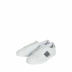M&Co White Silver PU Metallic Trainers -M&Co shop unnamed file 2904