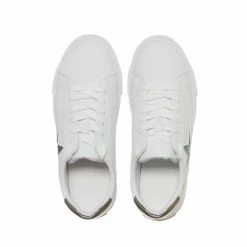 M&Co White PU Star Trainers -M&Co shop unnamed file 2915